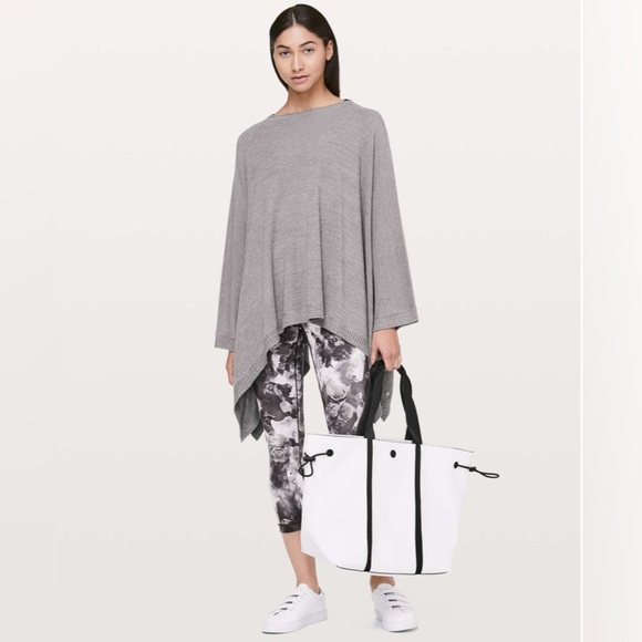 Lululemon Divinity Scarf Poncho Wrap in Lunar Rock Iced Iris One Size